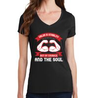 Ladies Fan Favorite V Neck Tee Thumbnail